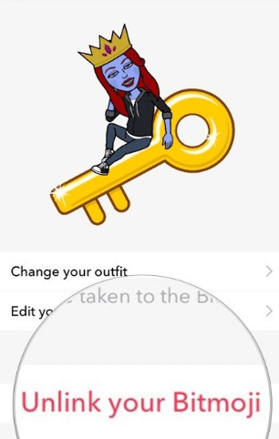 جداکردن حساب اسنپ چت از Bitmoji 4