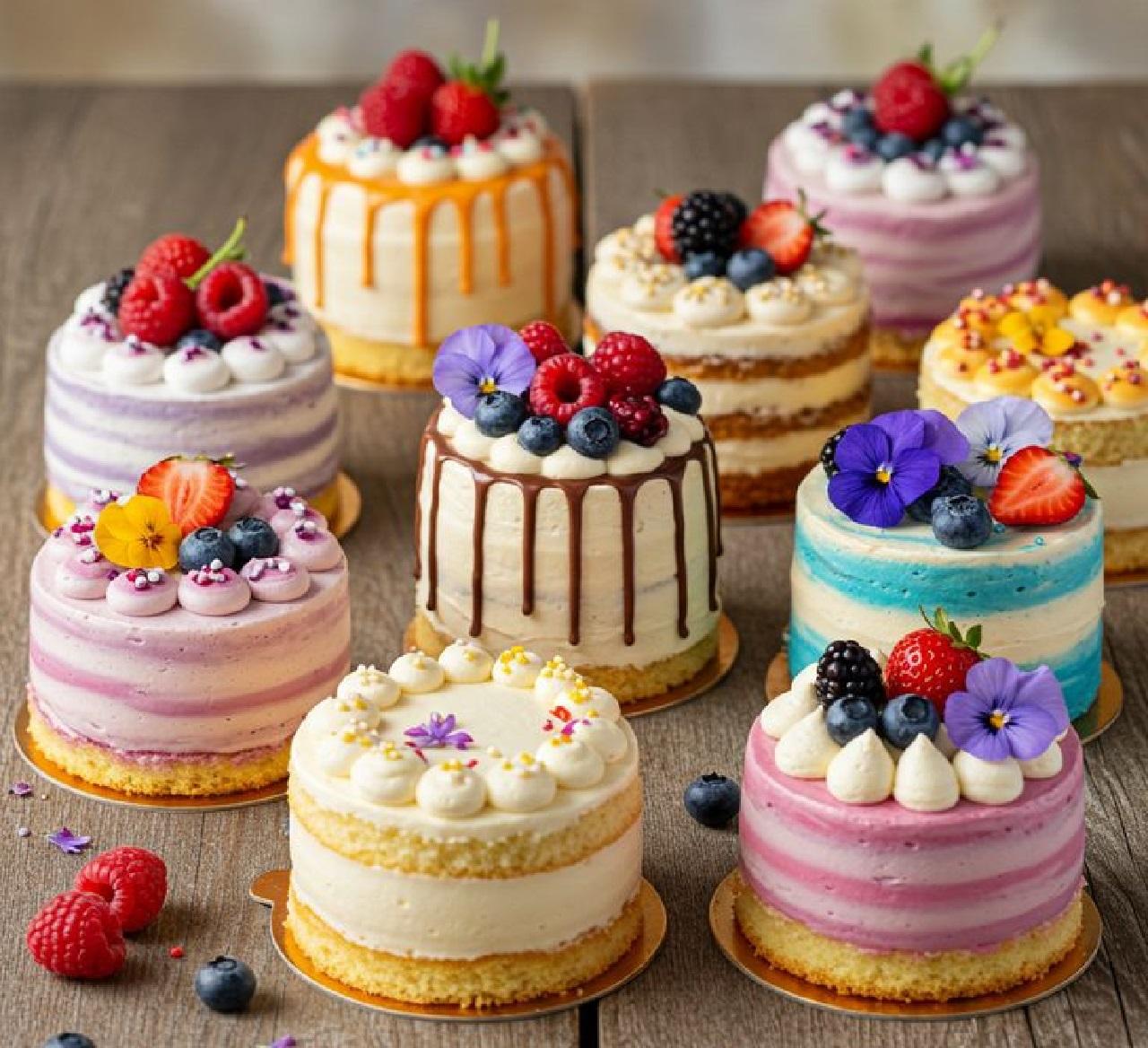 مدل مینی کیک روز مادر تک نفره لاکچری