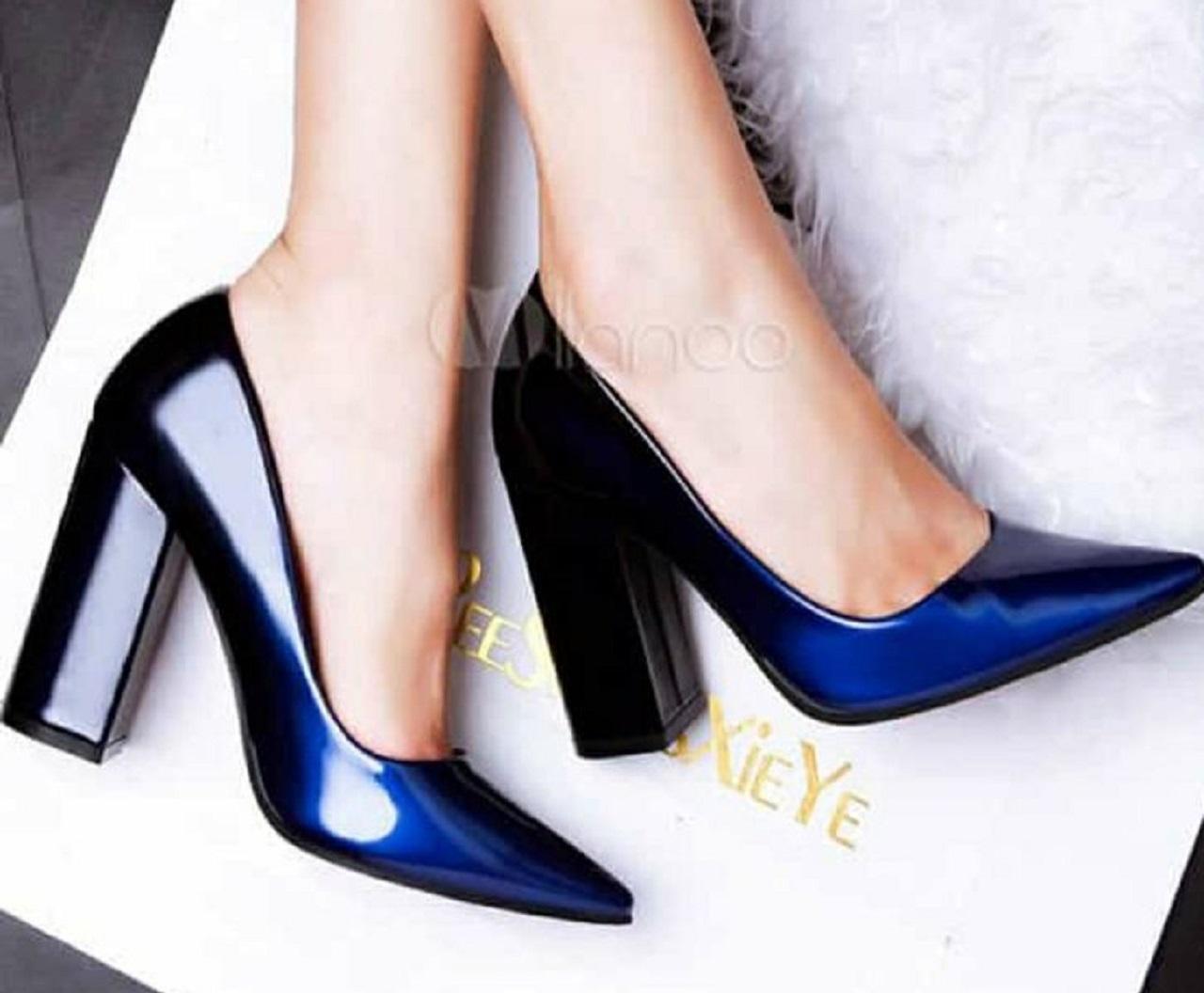 مدل کفش چرم زنانه مجلسی دو رنگ3