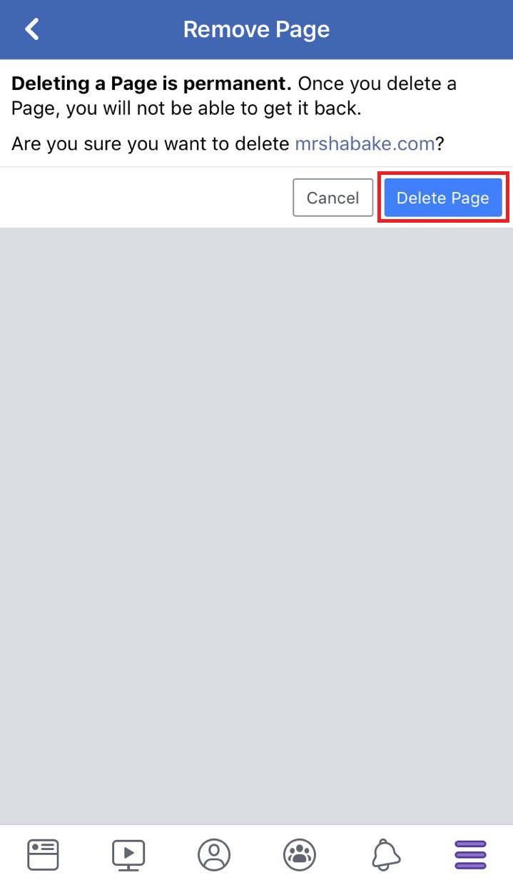 چگونه یک صفحه فیس بوک را حذف کنیم؟2