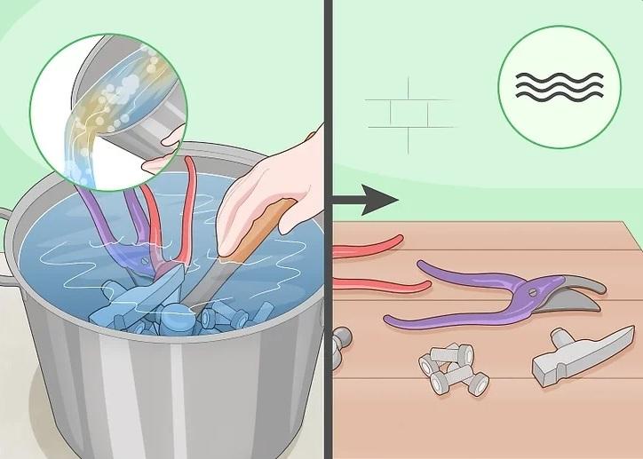 نحوه تمیز کردن ابزارهای قدیمی 5