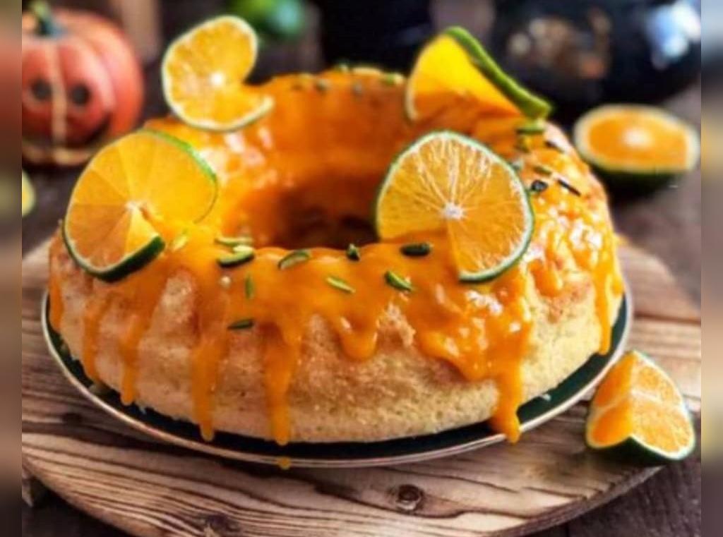طرز تهیه کیک پرتقال ساده همراه با سس پرتقال