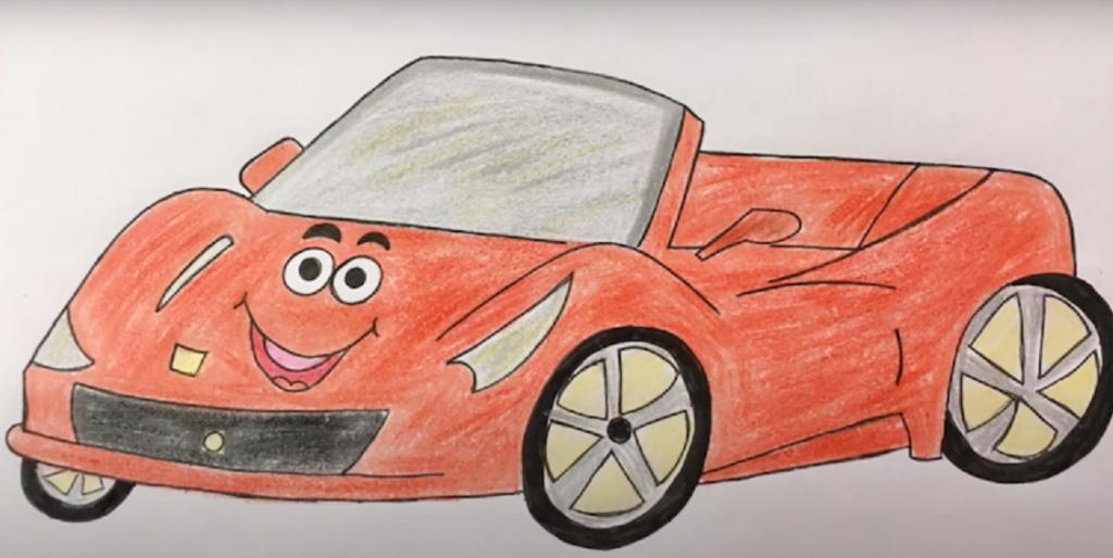 نقاشی ماشین کودکانه 5