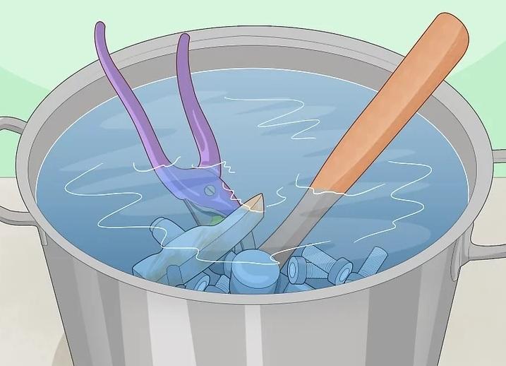 نحوه تمیز کردن ابزارهای قدیمی 3