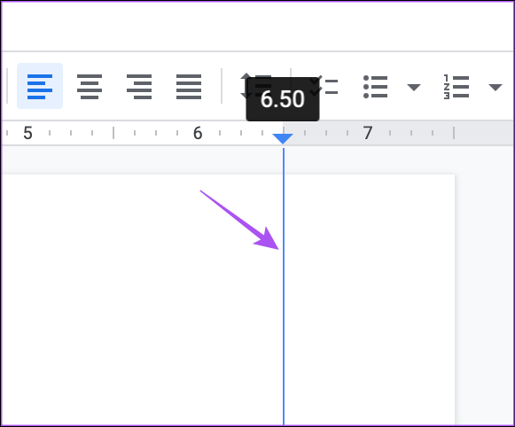روش تغییر حاشیه در گوگل داکس با استفاده از نماد خط کش  8