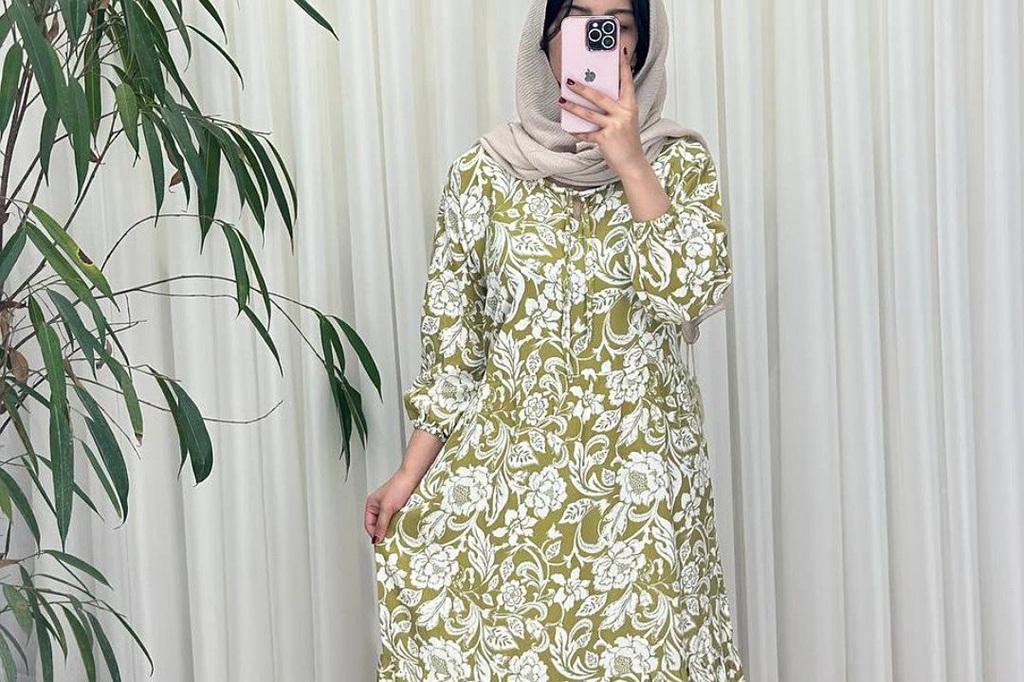 لباس ساحلی گلدار بلند 3