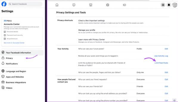 نحوه محدود کردن تمامی پست های قدیمی تنها به محدوده دوستان خود در فیس بوک 