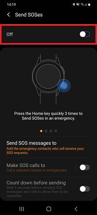 راه اندازی پیام های SOS (اضطراری) در ساعت هوشمند سامسونگ3