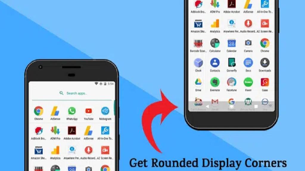دانلود برنامه گرد کردن گوشه های صفحه نمایش اندروید مانند LG G6