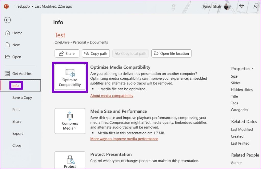  استفاده از Optimize Media Compatibility Option