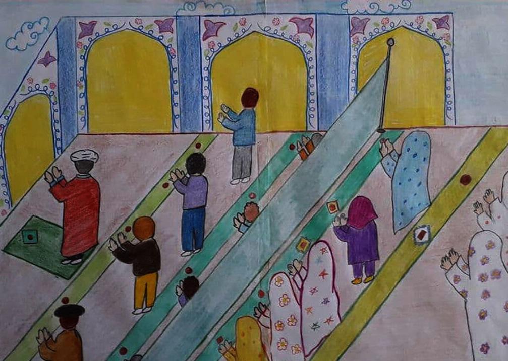 نقاشی عید فطر کودکانه 4