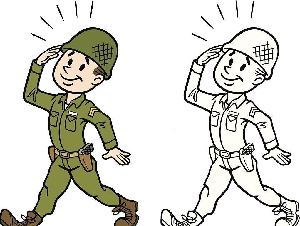 نقاشی روز ارتش برای رنگ آمیزی 4