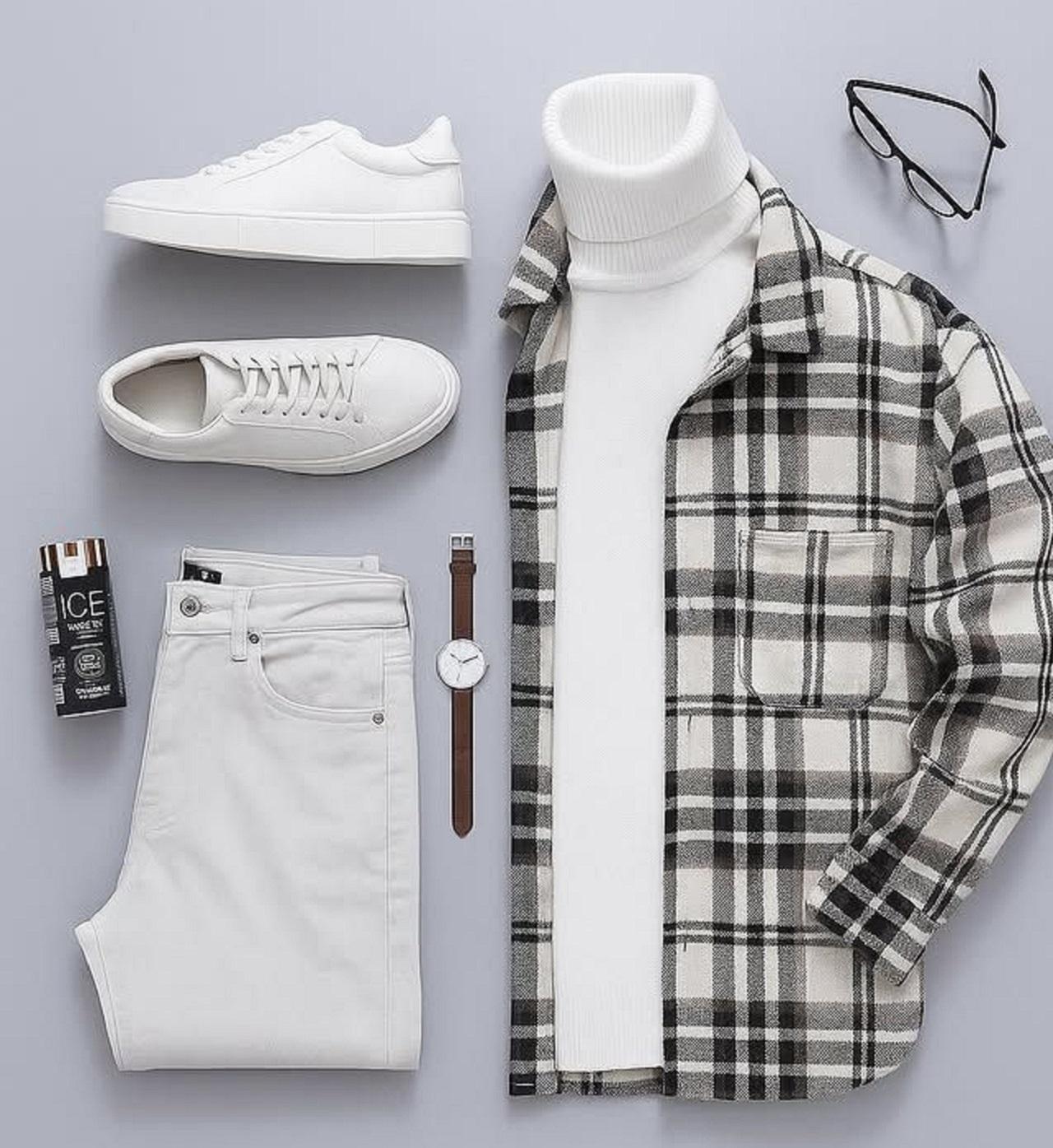 مدل استال کژوال مردانه زمستانی چهار خانه 1