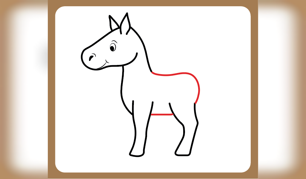 آموزش نقاشی گام به گام اسب 
