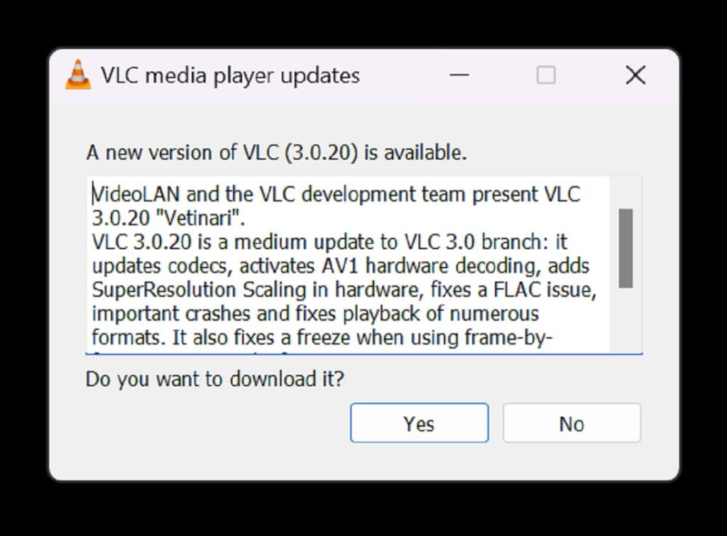 به روز رسانی VLC Media Player 2