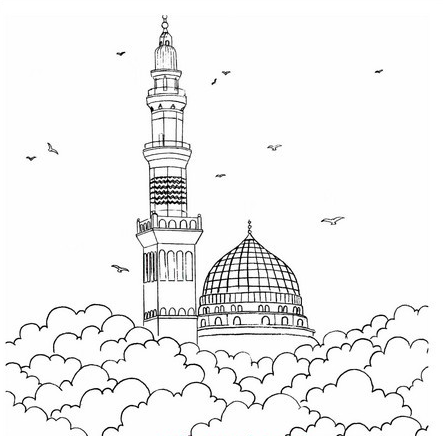 نقاشی در مورد عید مبعث کودکانه 11