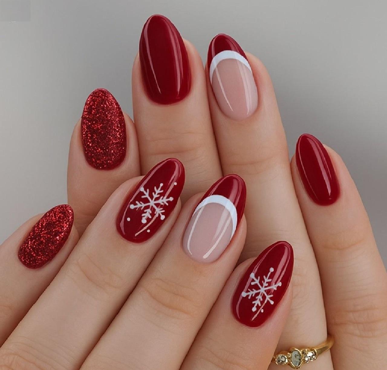 طرح ناخن با نمادهای یلدا انار