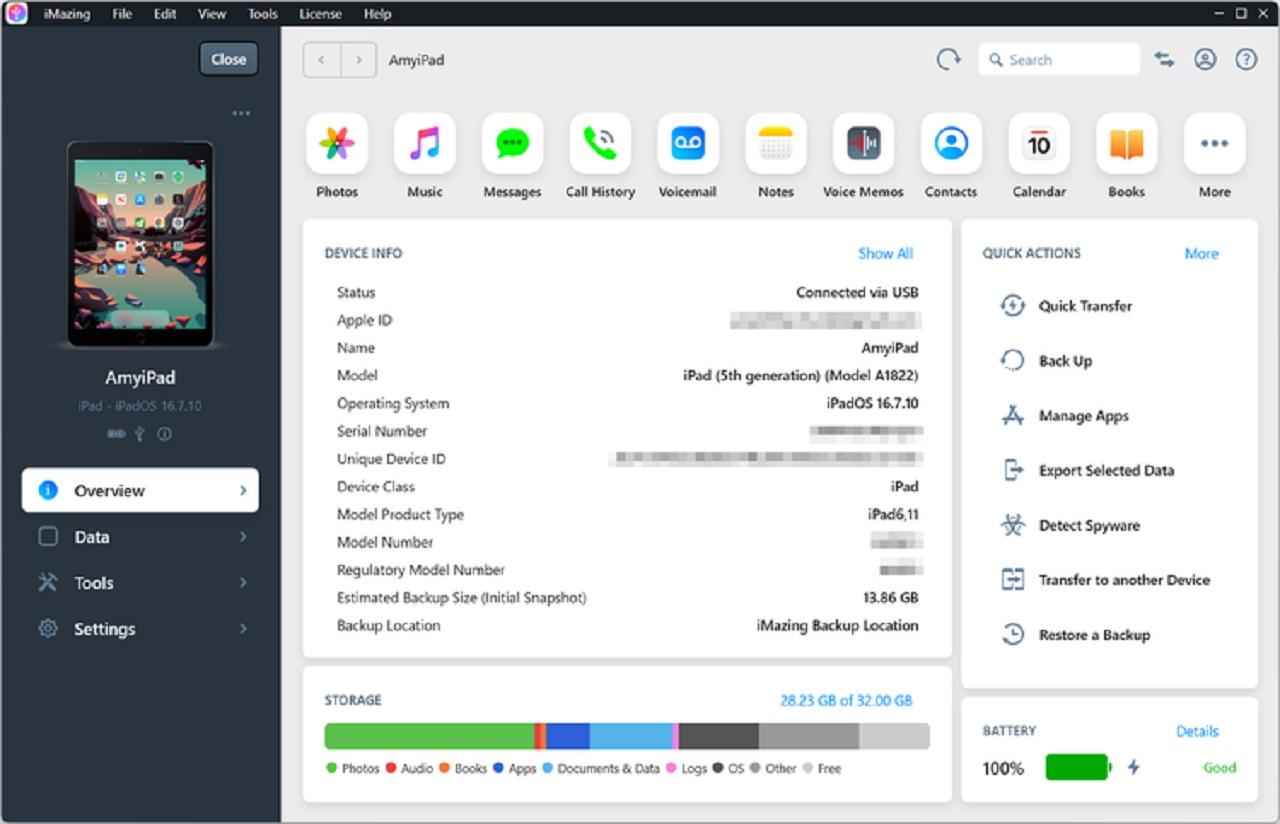 چگونه سلامت باتری آیپد را با iMazing بررسی کنیم2