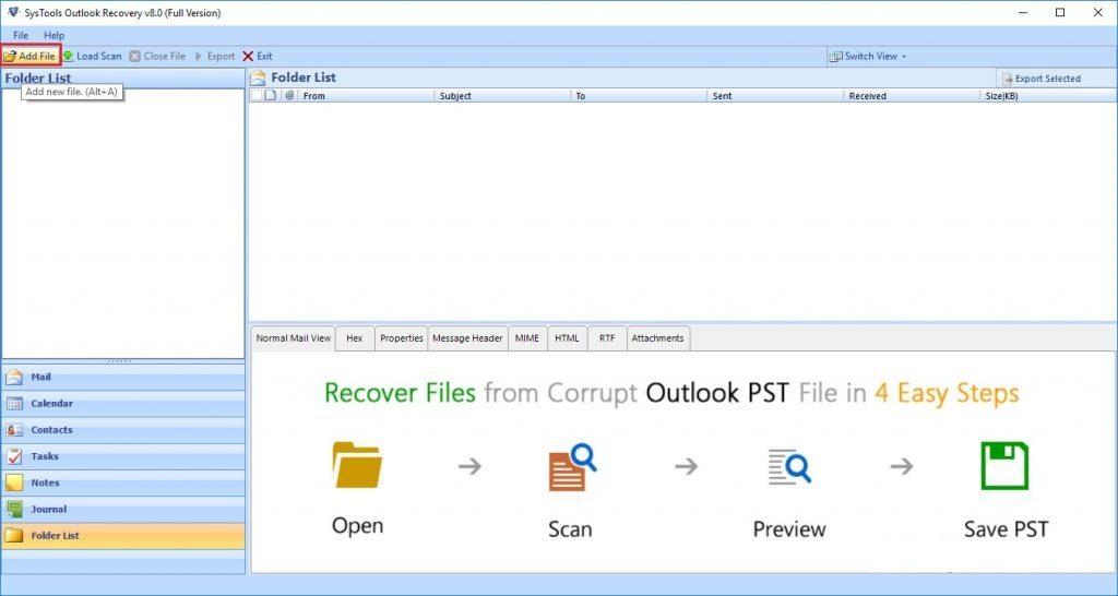 بهترین نرم افزار بازیابی ایمیل برای Microsoft outlook /6