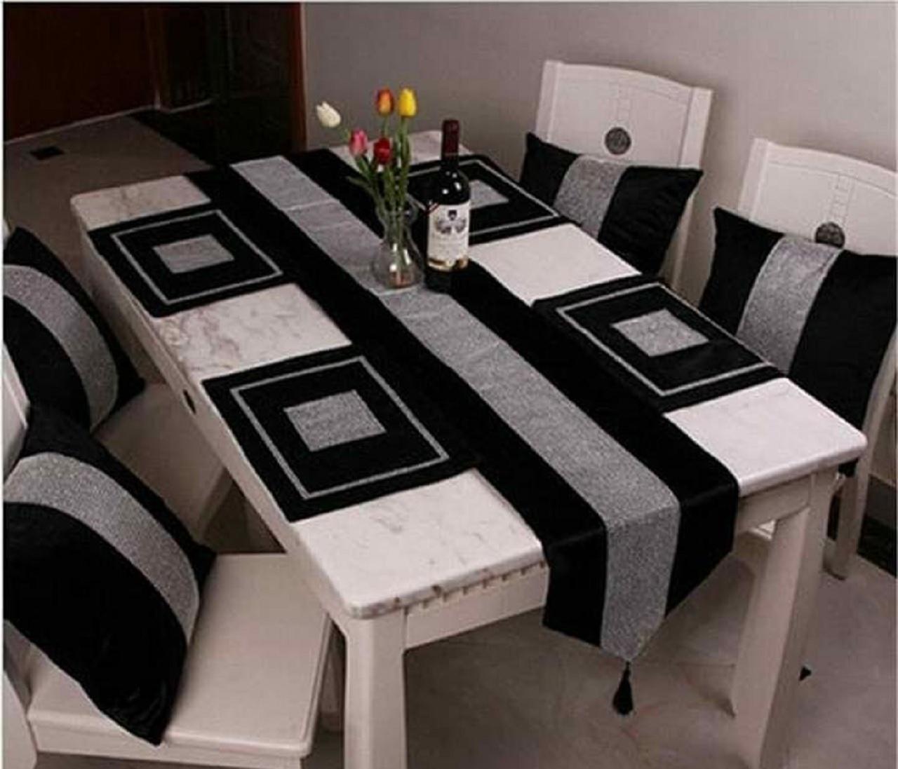 مدل رانر رومیزی ساده با طرح سیاه و سفید 3