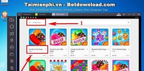 نحوه بازی کردن candy crush saga در کامپیوتر با BlueStacks 1