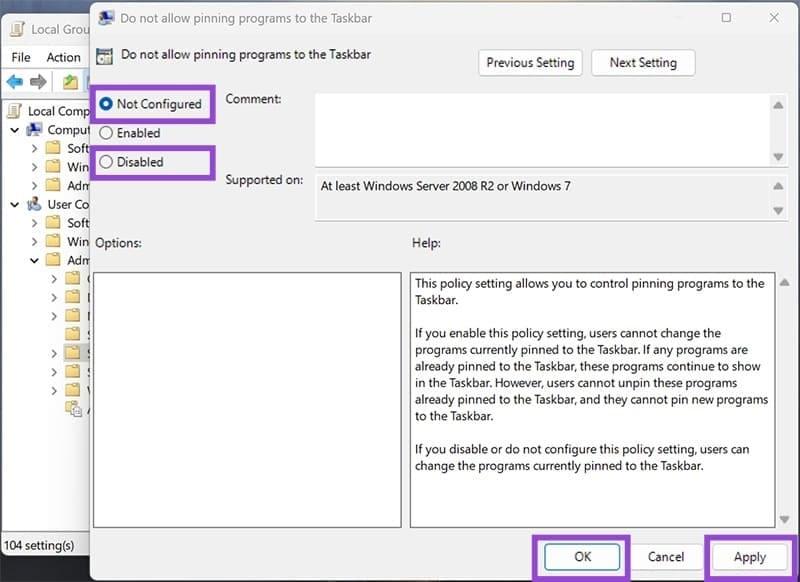 نحوه رفع مشکل پین نشدن برنامه ها در Taskbar ویندوز 11 10