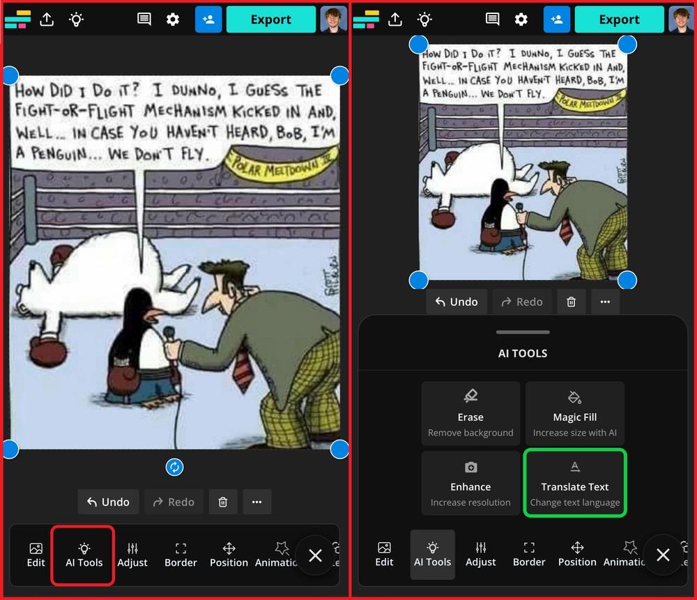 نحوه ترجمه تصاویر در اینستاگرام 1