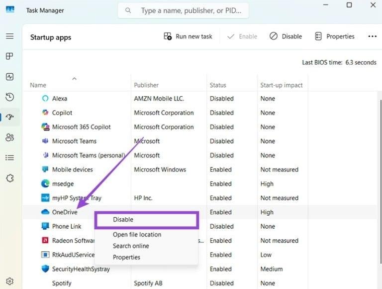 نحوه غیرفعال کردن OneDrive در هنگام راه‌اندازی 2