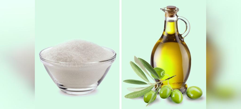 روغن زیتون و شکر ترکیبی برای درمان طبیعی خشکی پوست