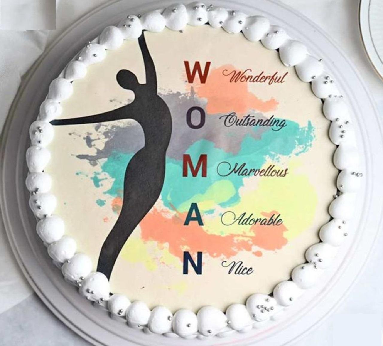 کیک روز زن با چاپ خوراکی2