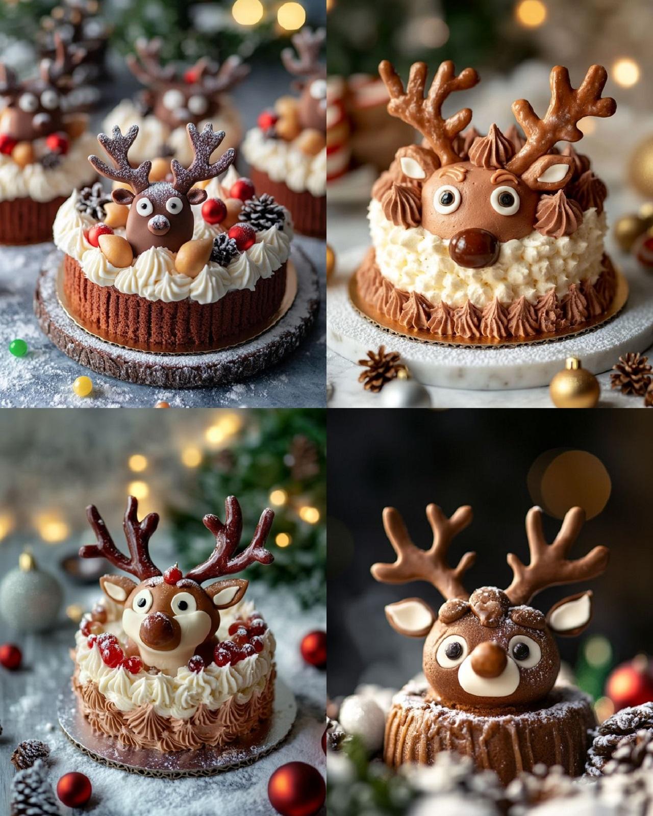 مدل کیک کریسمس طرح گوزن شمالی2 