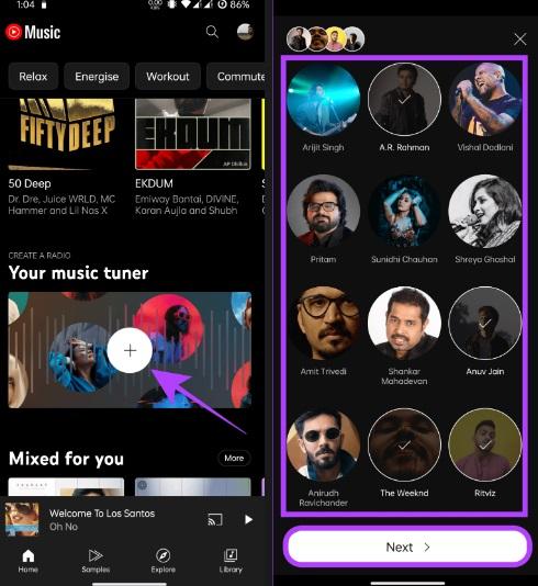 نحوه شخصی سازی YOUTUBE MUSIC RADIO