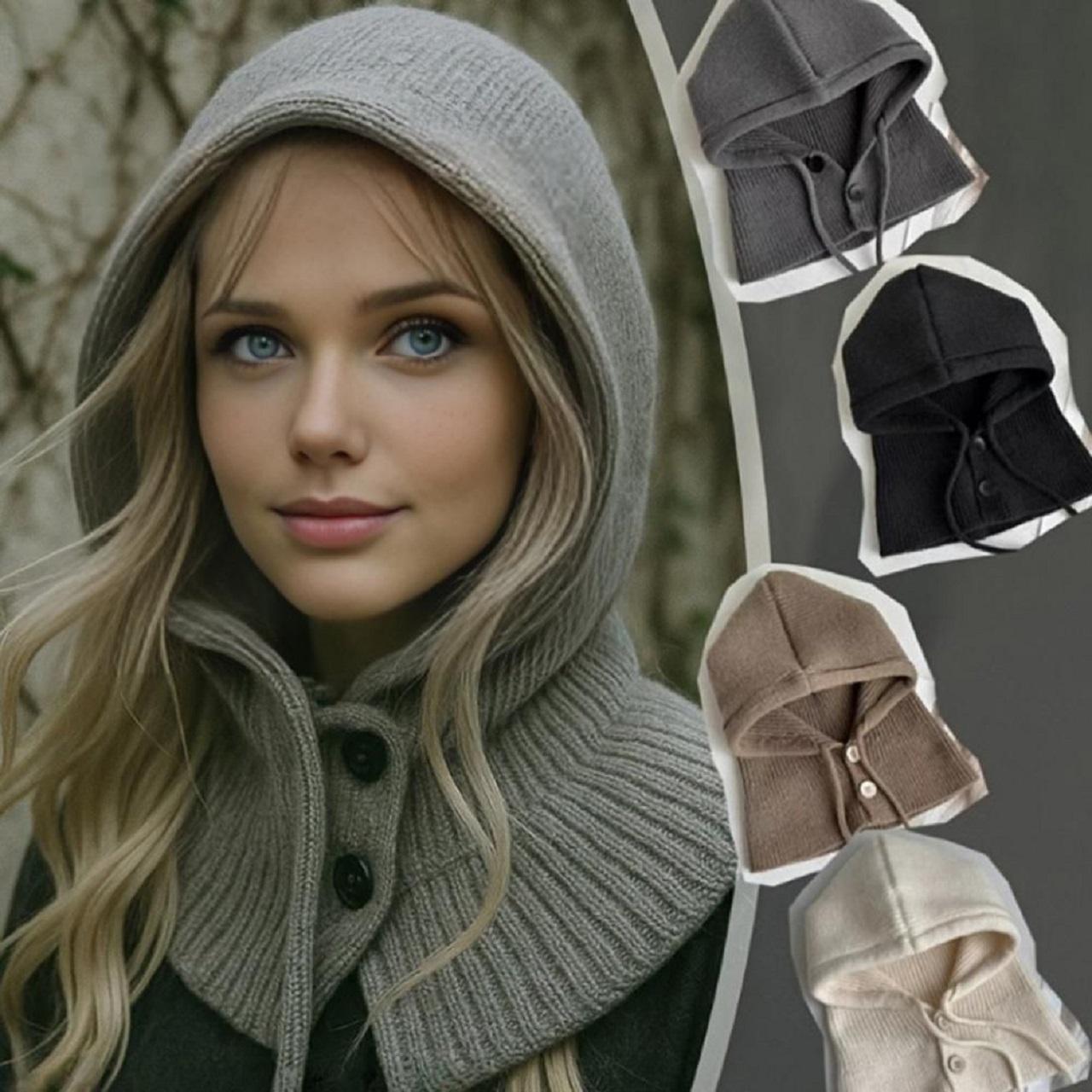 مدل کلاه بافتنی دخترانه  یقه دار