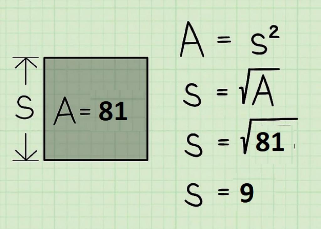 مثال مساحت مربع برای کلاس ششم 3