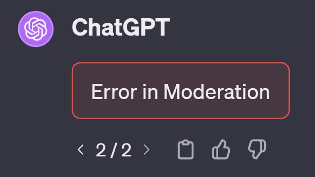 علت و روش حل مشکل خطای Error in moderation در ChatGPT