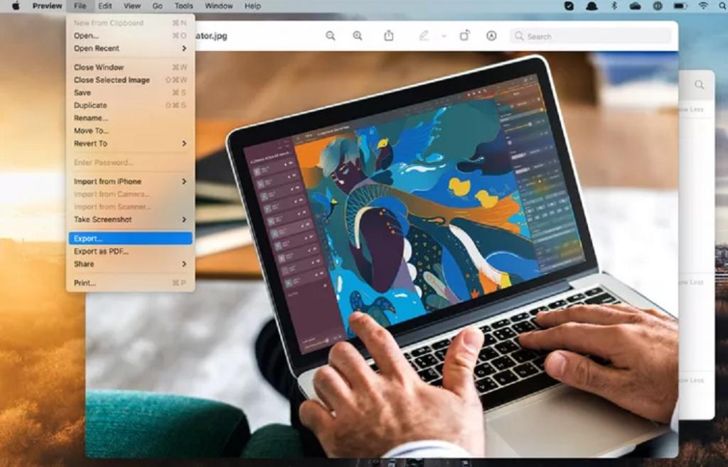 تغییر سایز عکس در Mac 