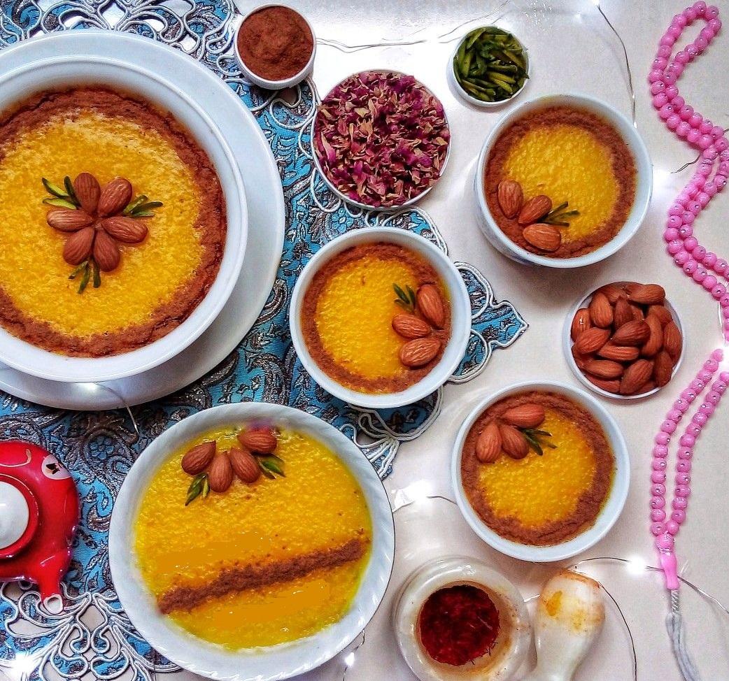 مدل تزیین شله زرد با دارچین 5