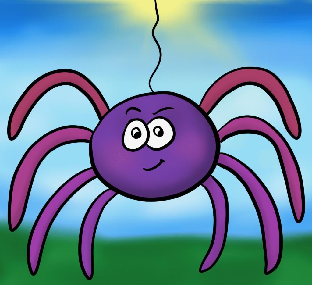 نقاشی عنکبوت کودکانه 3