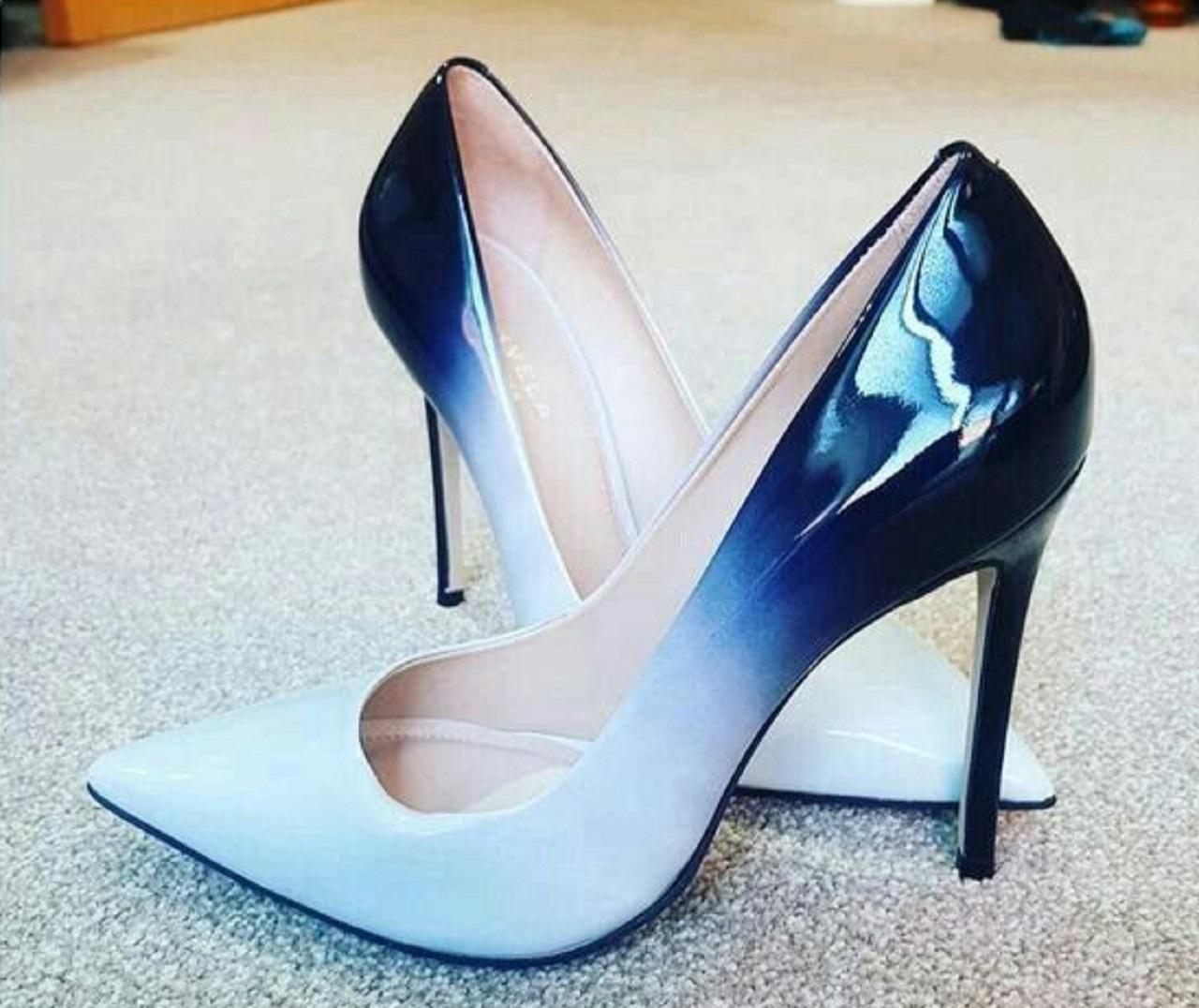 مدل کفش چرم زنانه مجلسی دو رنگ 1