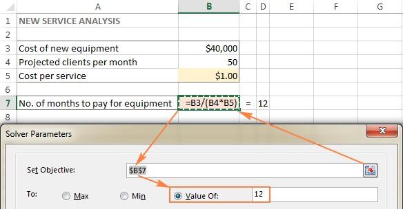 نحوه رفع مشکل از طریق Excel solver