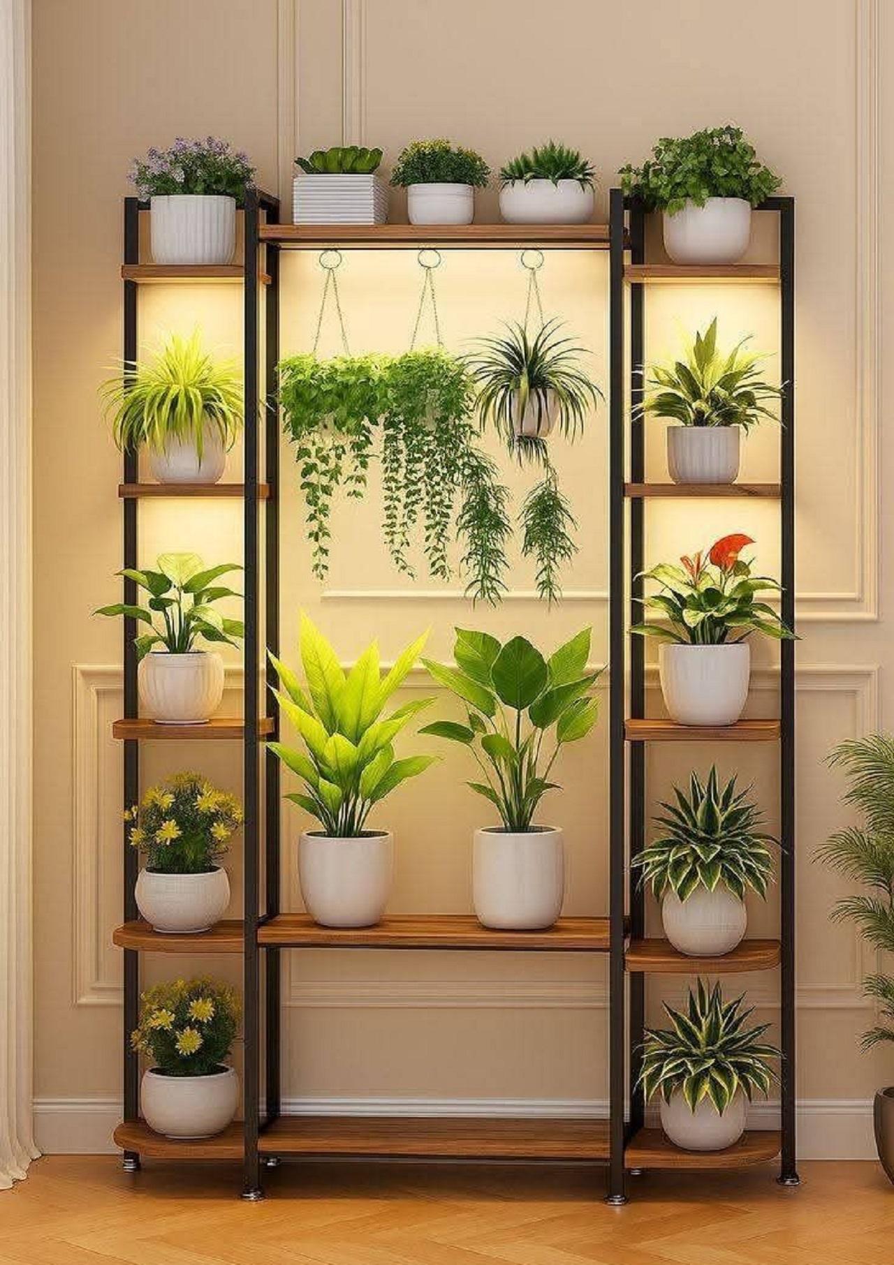 مدل استند چوبی گلدان 6