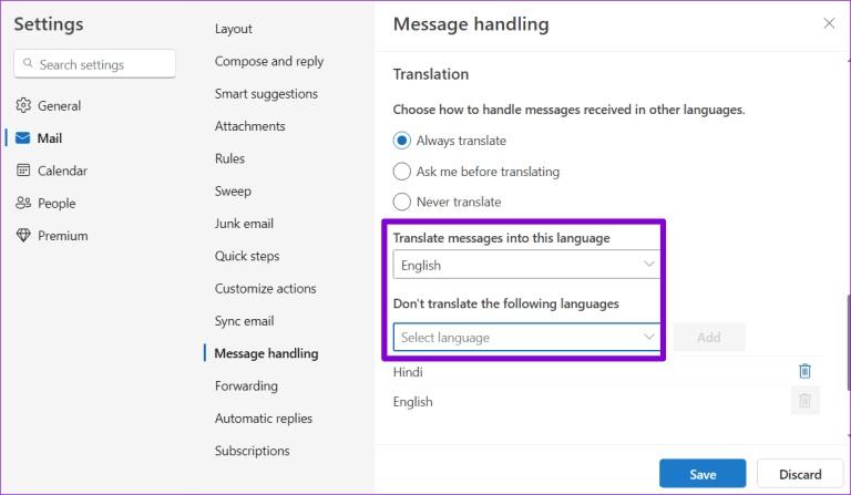 نحوه ترجمه ایمیل ها در Microsoft Outlook 17