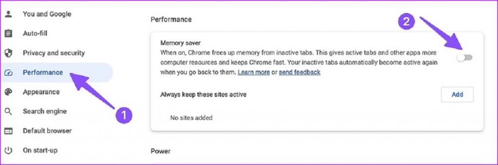 فعال سازی  مدیریت حافظه‌ی رم (Memory Saver) در گوگل کروم