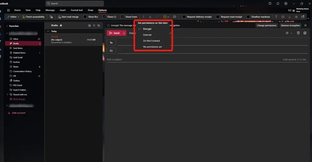 نحوه رمزگذاری ایمیل&zwnj;ها در اوت&zwnj;لوک 3