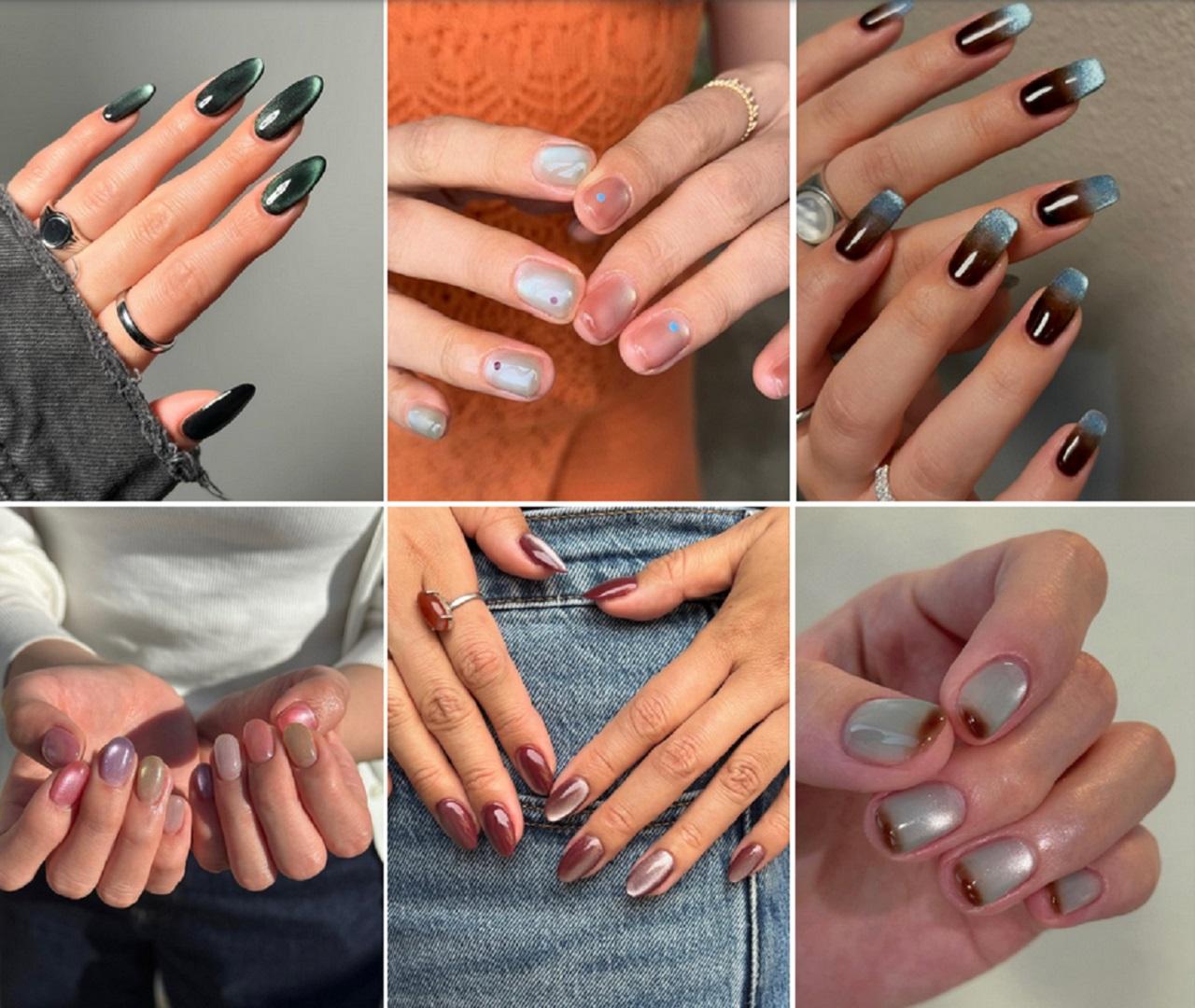 ناخن‌ های طرح چشم گربه‌ای 2