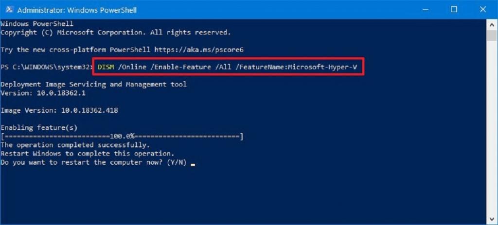 Активировать виндовс 10 powershell. Установка Hyper v с помощью Windows POWERSHELL.