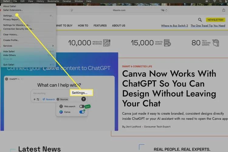 نحوه استفاده از قابلیت Inspect Element در مک 1