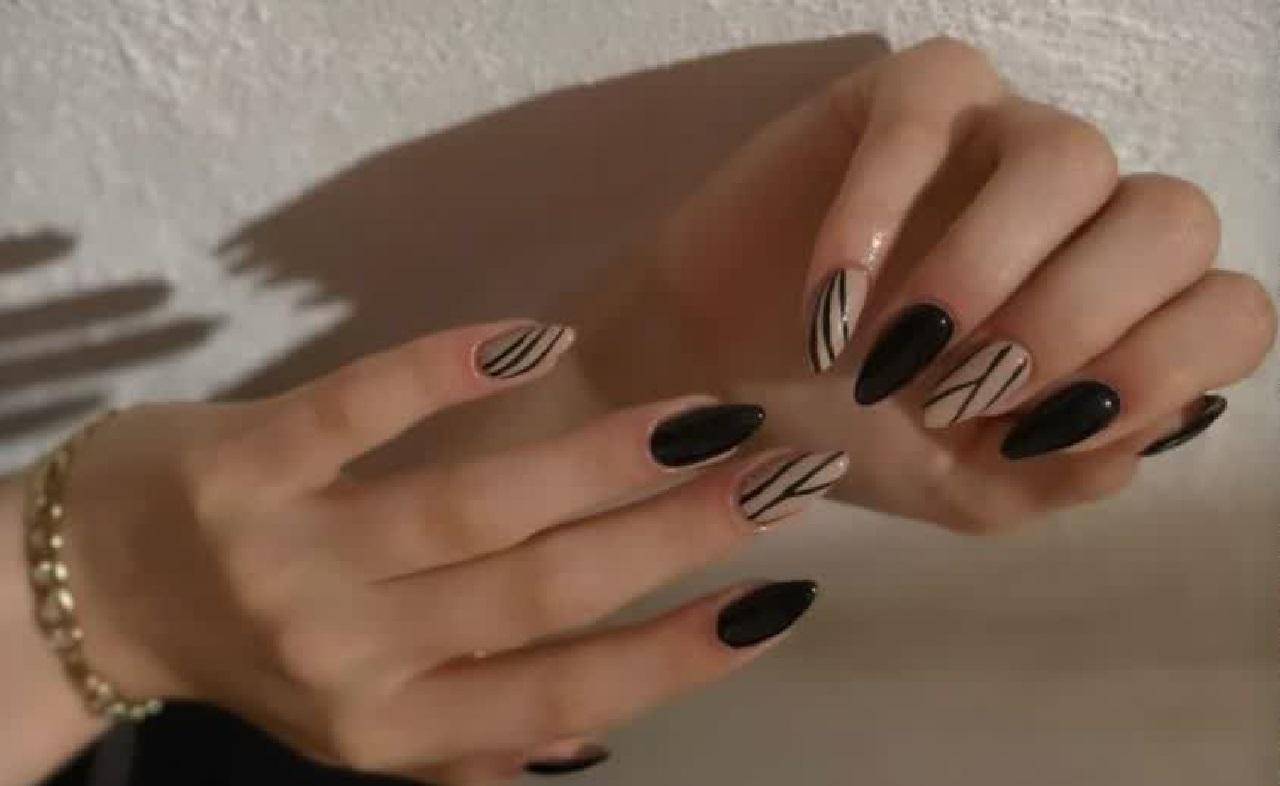 طرح ناخن زمستانی ساده 