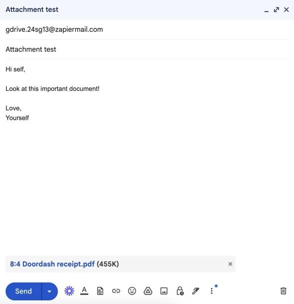  ارسال ایمیل به گوگل درایو به صورت اتوماتیک 3