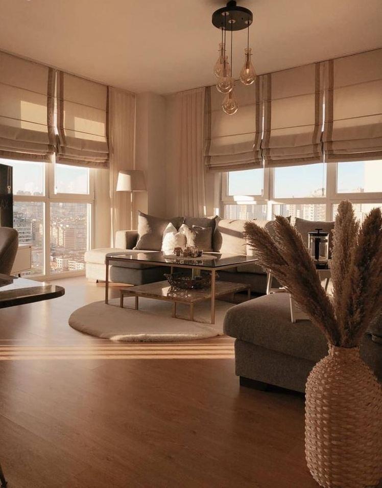 پردهای ساده و شیک پذیرایی بدون والان 5